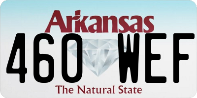 AR license plate 460WEF