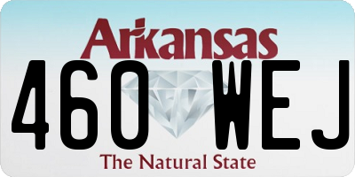 AR license plate 460WEJ