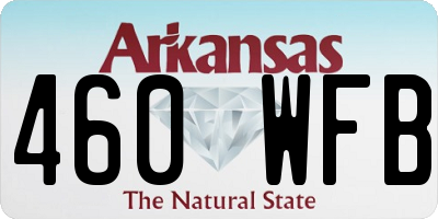 AR license plate 460WFB