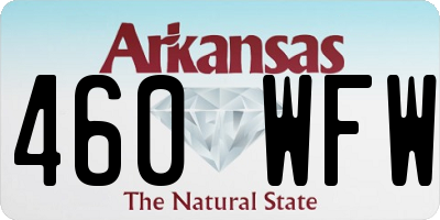 AR license plate 460WFW