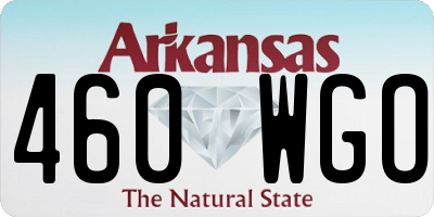 AR license plate 460WGO