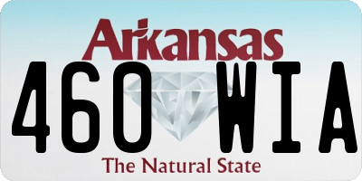 AR license plate 460WIA