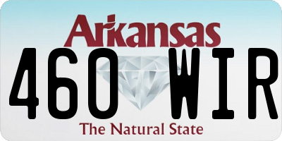 AR license plate 460WIR