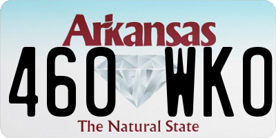 AR license plate 460WKO
