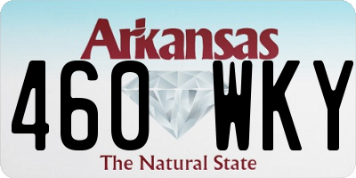 AR license plate 460WKY