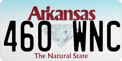 AR license plate 460WNC