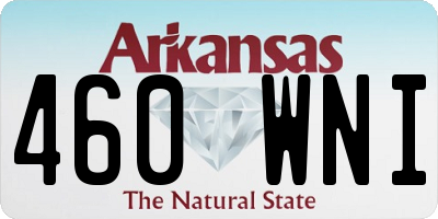AR license plate 460WNI