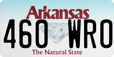 AR license plate 460WRO