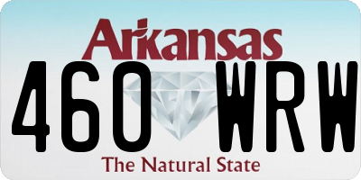 AR license plate 460WRW