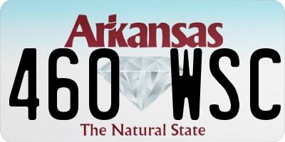 AR license plate 460WSC