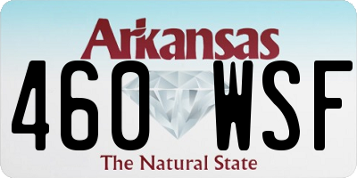 AR license plate 460WSF