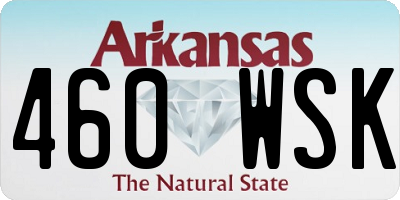 AR license plate 460WSK