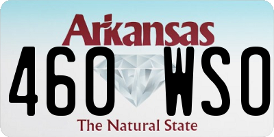 AR license plate 460WSO