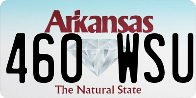 AR license plate 460WSU