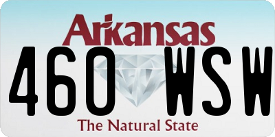 AR license plate 460WSW