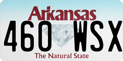 AR license plate 460WSX