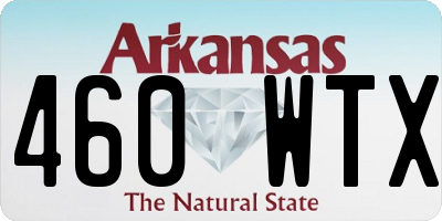 AR license plate 460WTX