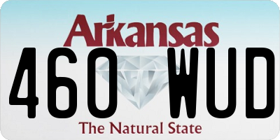 AR license plate 460WUD