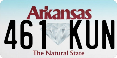 AR license plate 461KUN