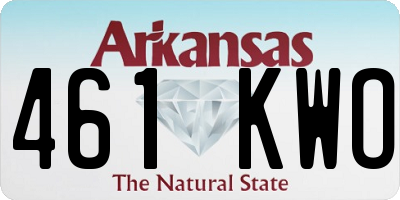AR license plate 461KWO