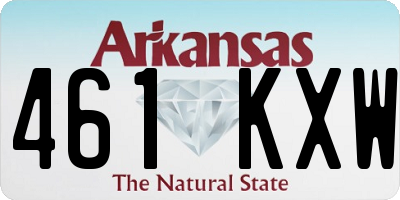 AR license plate 461KXW