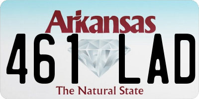 AR license plate 461LAD