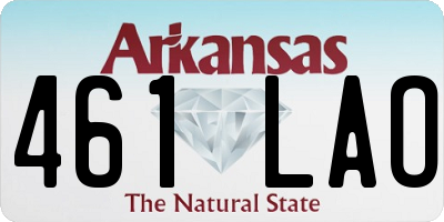 AR license plate 461LAO