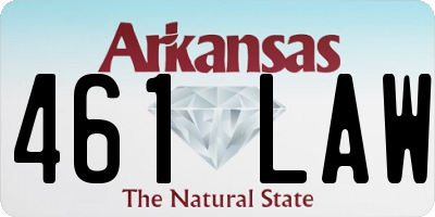AR license plate 461LAW
