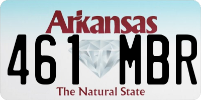 AR license plate 461MBR