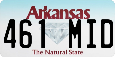 AR license plate 461MID