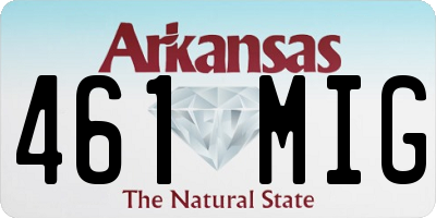 AR license plate 461MIG