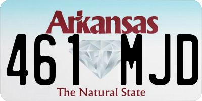 AR license plate 461MJD