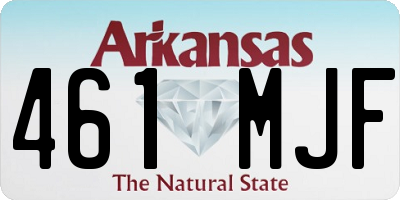 AR license plate 461MJF