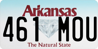 AR license plate 461MOU