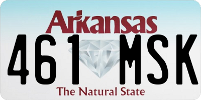 AR license plate 461MSK