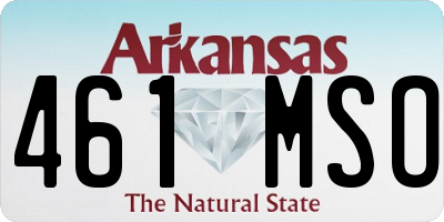 AR license plate 461MSO