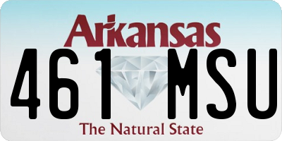 AR license plate 461MSU