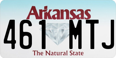 AR license plate 461MTJ