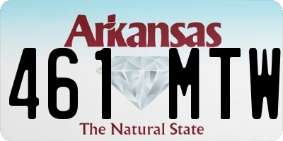 AR license plate 461MTW