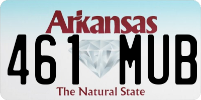 AR license plate 461MUB