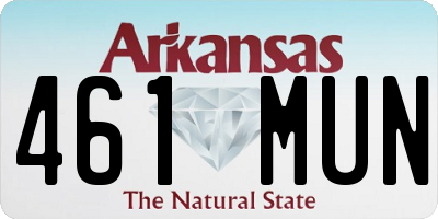 AR license plate 461MUN