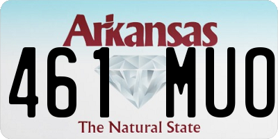 AR license plate 461MUO