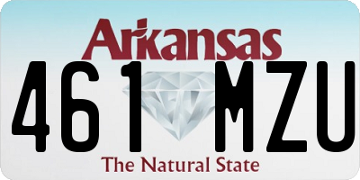 AR license plate 461MZU