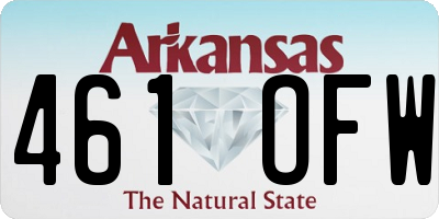 AR license plate 461OFW