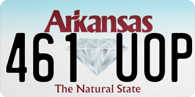 AR license plate 461UOP