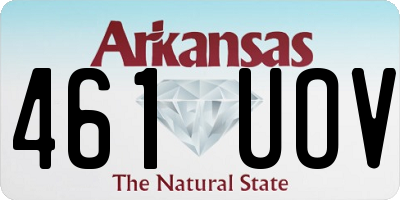 AR license plate 461UOV