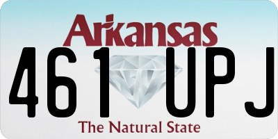 AR license plate 461UPJ