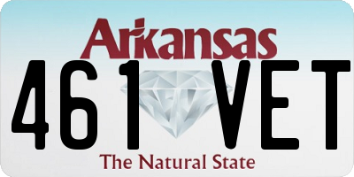 AR license plate 461VET