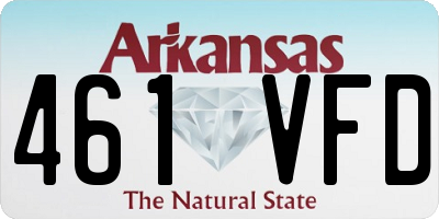 AR license plate 461VFD