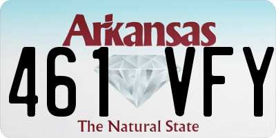AR license plate 461VFY